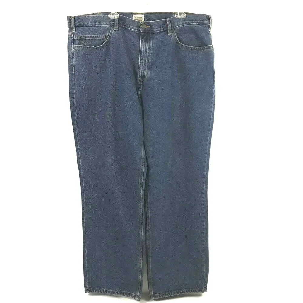 Schmidt Jeans Mens 44 x 33 Straight ‎ Medium Wash Denim Workwear